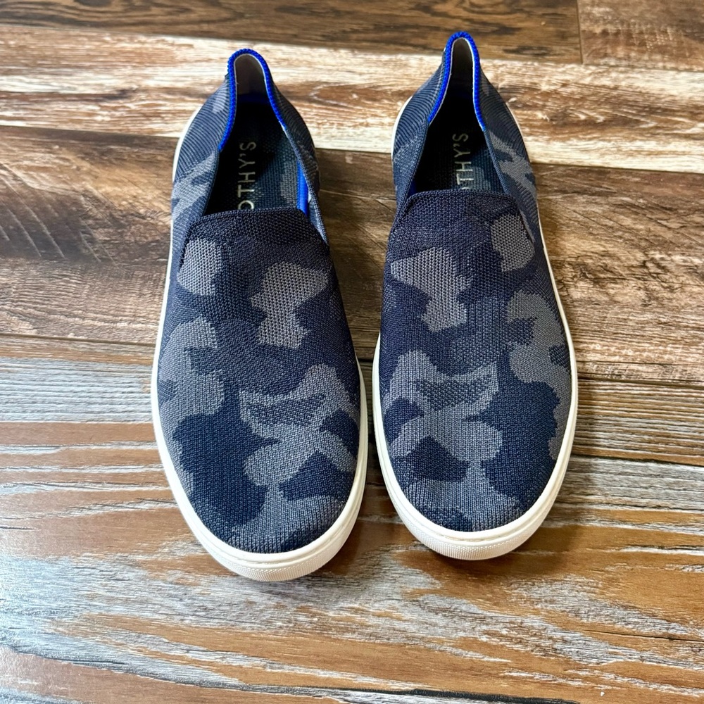 Rothy's Women's Navy & Gray Camo Slip-On Loafers